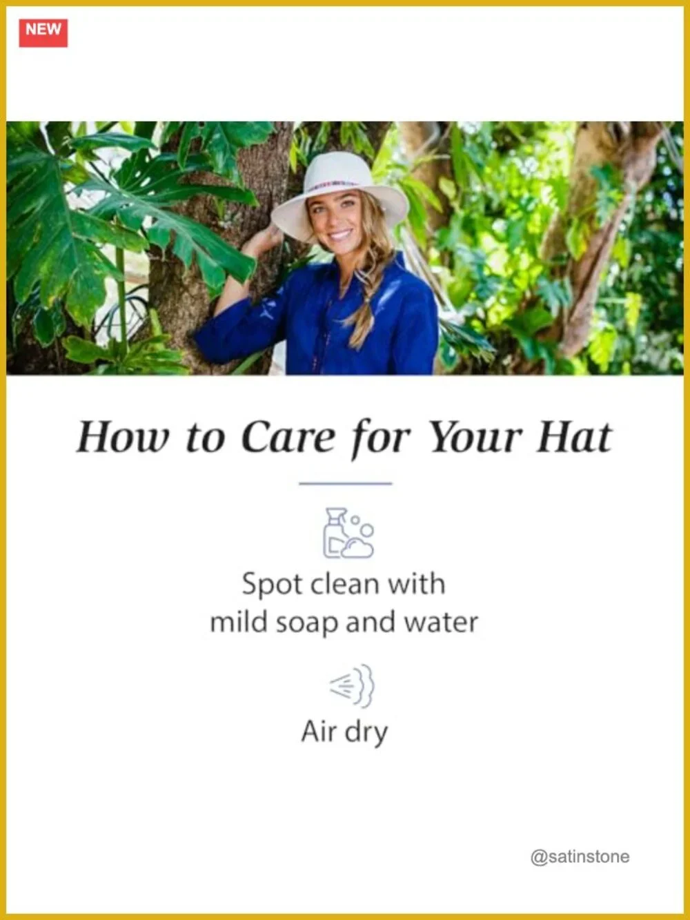 UPF 50+ Sun Protection Fedora - Packable Wide Brim Straw Hat